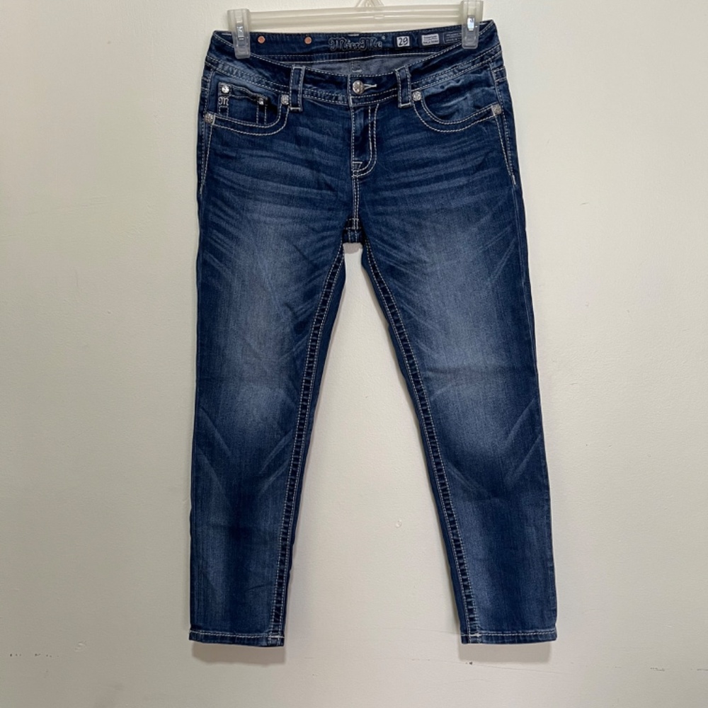 Miss Me Blue Denim Ankle Skinny Jeans Size 29 Style JP8715AK - Picture 2 of 12